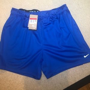 Women’s size large Nike active wear loose fit dri fit shorts blue nwt
